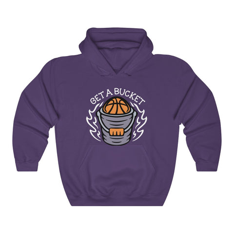 Get a Bucket Hoodie (White Letters) (Purple/Forest Green)