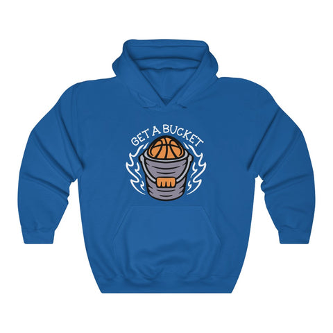 Get a Bucket Hoodie (White Letters) (Royal Blue)